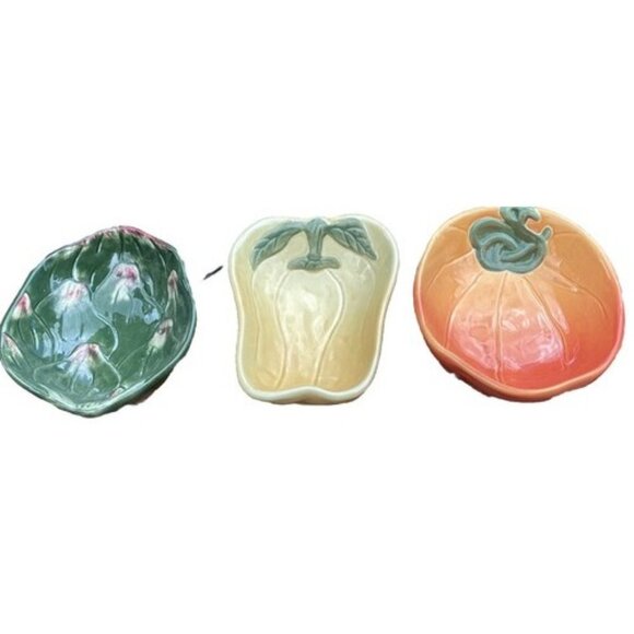 Williams Sonoma Set of 3 Dipping Bowls Ceramic Dip Bowl Vegetables - Picture 2 of 4